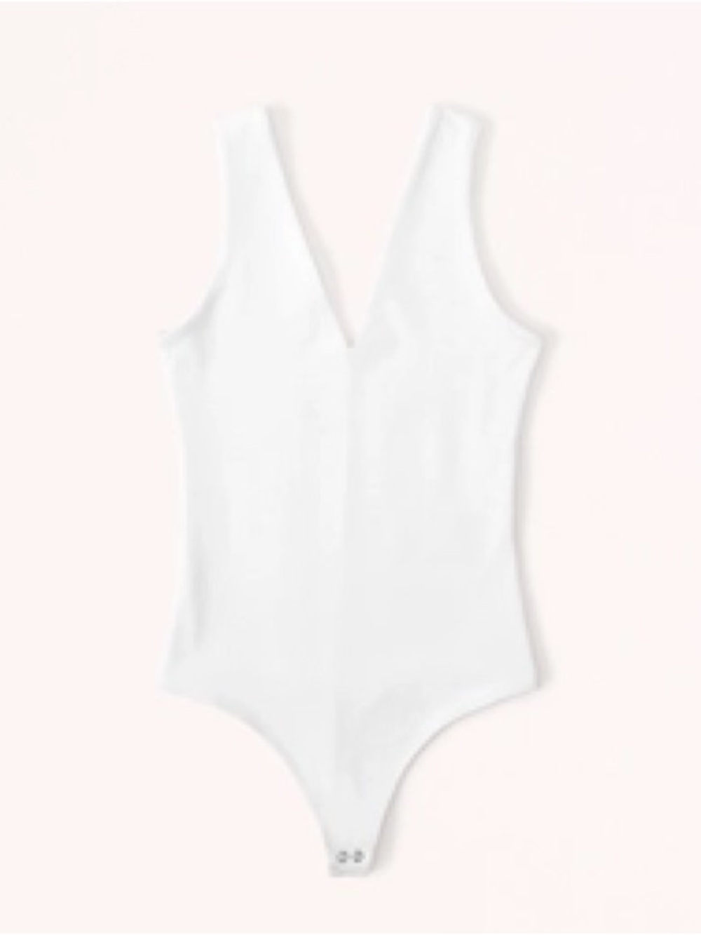 Abercrombie White V‑Neck One‑Piece Bodysuit Soft Collection